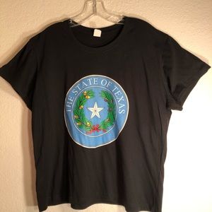 STATE OF OF TEXAS LOGO WOMEN’S  XL  BLACK T-SHIRT